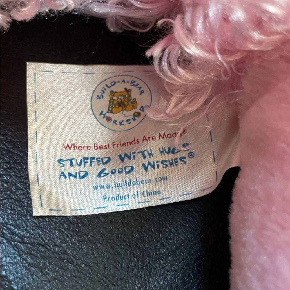 Build-A-Bear Pink Poodle Plush with Curly Fur and Fun Outfit and Accessories - Picture 4 of 13